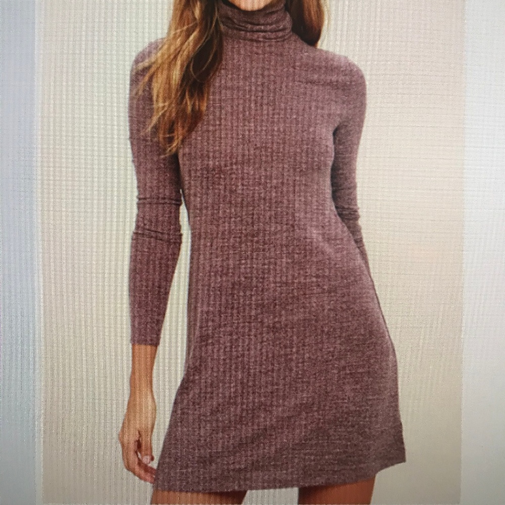Lulu's Long Sleeve Turtle Neck Dress